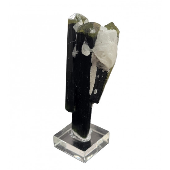 green cap tourmaline on albite