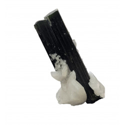 green cap tourmaline on albite