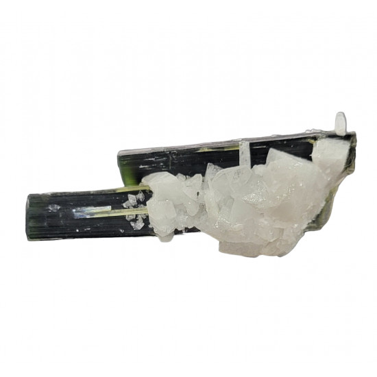 green cap tourmaline on albite