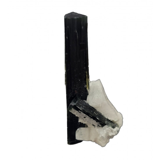 green cap tourmaline on albite