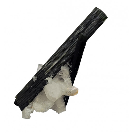 green cap tourmaline on albite