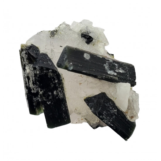 green cap tourmaline on albite