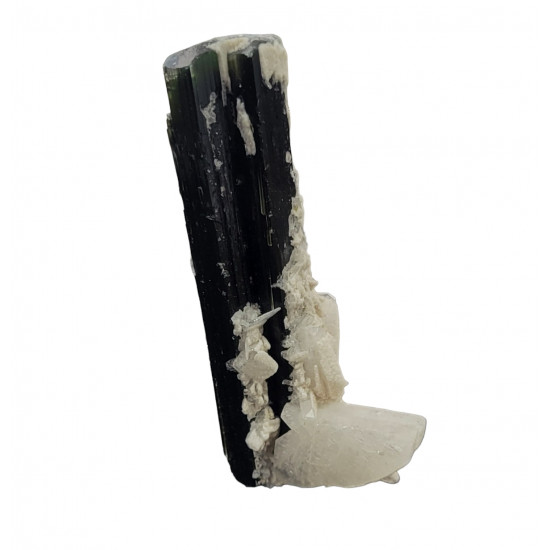 green cap tourmaline on albite