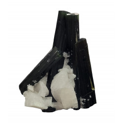 green cap tourmaline on albite