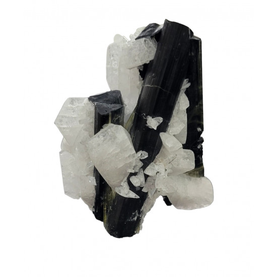 green cap tourmaline on albite