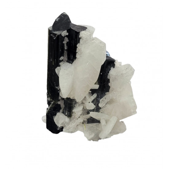 green cap tourmaline on albite