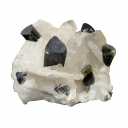 green cap tourmaline on albite and muscovite