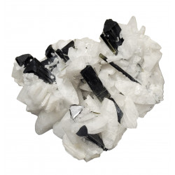 green cap tourmaline on albite and muscovite