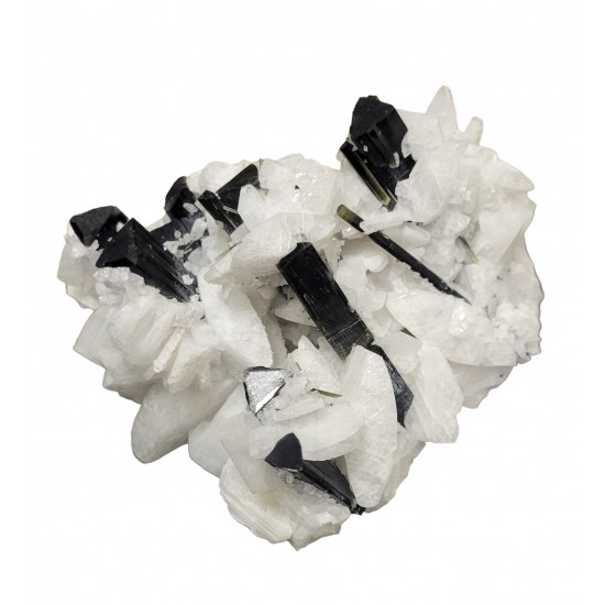green cap tourmaline on albite and muscovite