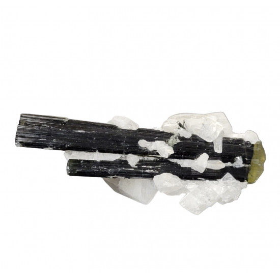 green cap tourmaline on albite
