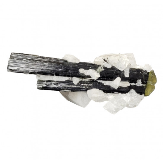 green cap tourmaline on albite