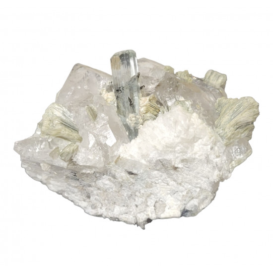 Aquamarine - Orthose - mica - quartz