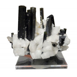 green cap tourmaline on albite and muscovite