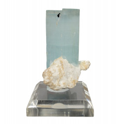 Aquamarine double terminated - feldspath