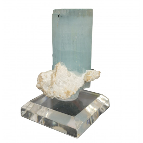 Aquamarine double terminated - feldspath