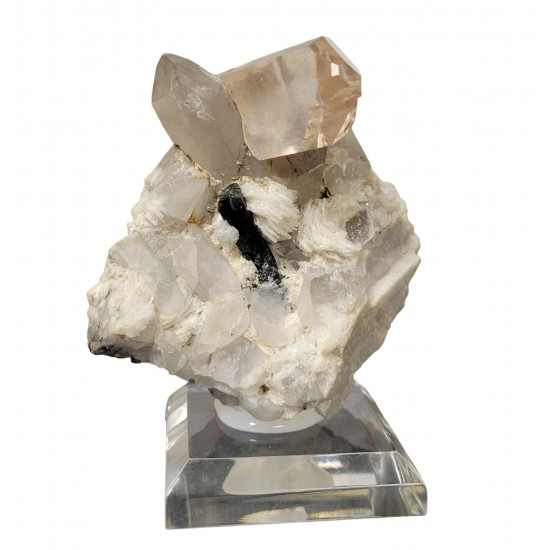 Champagne Topaze - Quartz - Clevandite - Tourmaline