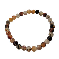 Bracelet agate serpent orange 6mm 