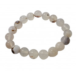 Bracelet agate blanche 10mm 