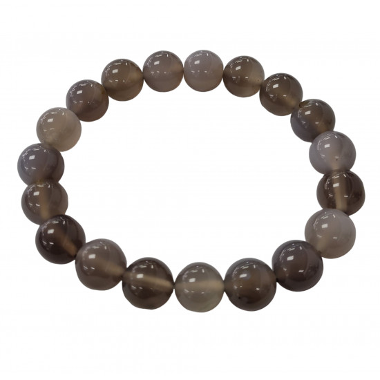 gray agate bracelet 10mm