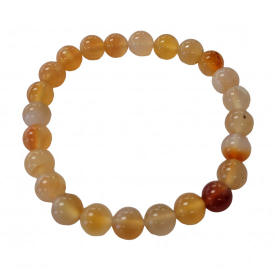 Carnelian Bracelet 8mm clear