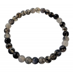 Bracelet agate serpent 6mm 
