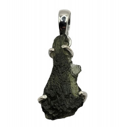 Pendentif moldavite argent