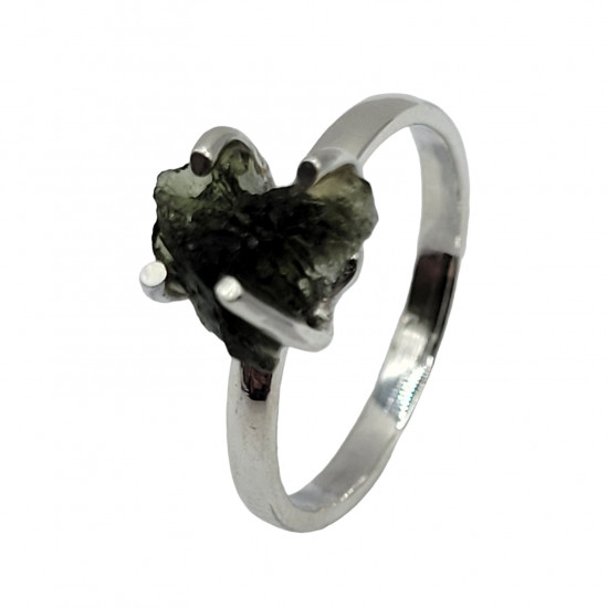 Ring moldavite Sterling Silver