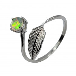 Bague opal d'ethiopie argent