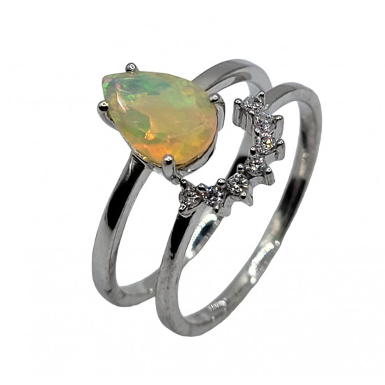 Ring Ethiopian Opal Sterling Silver