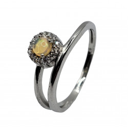 Bague opal d'ethiopie argent