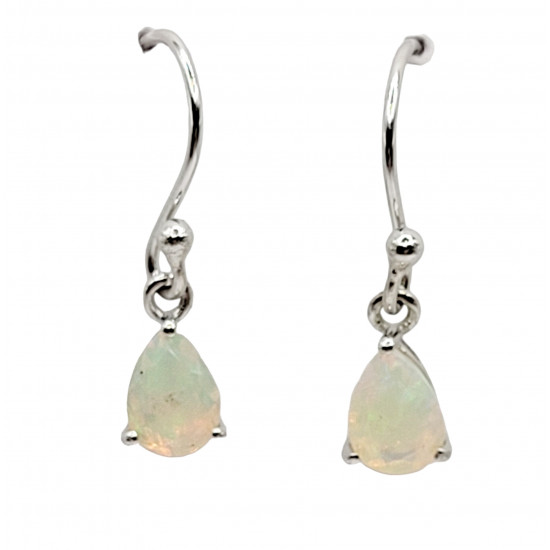 Sterling Silver Ethiopian Opal Earrings