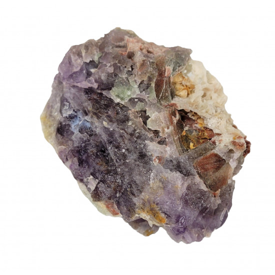 amethyst and green fluorite 