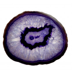 Tranche d'agate violet