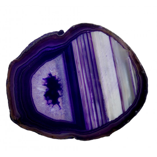 Tranche d'agate violet