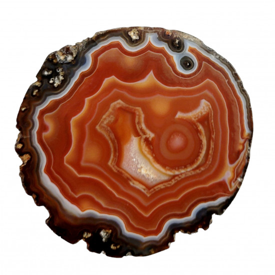 orange agate slice