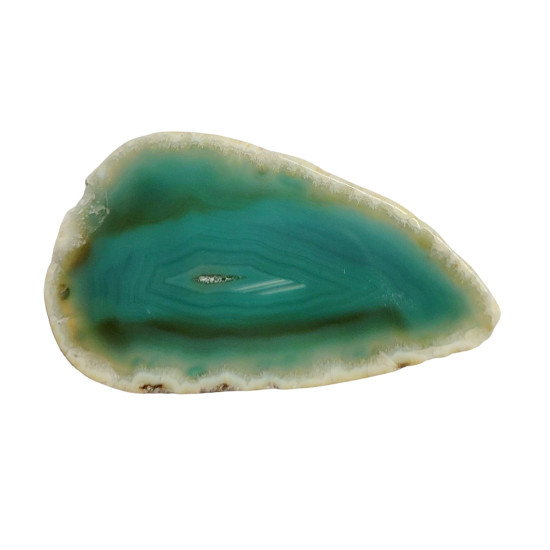 Tranche d'agate verte