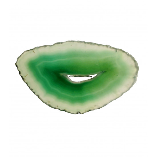 Tranche d'agate verte