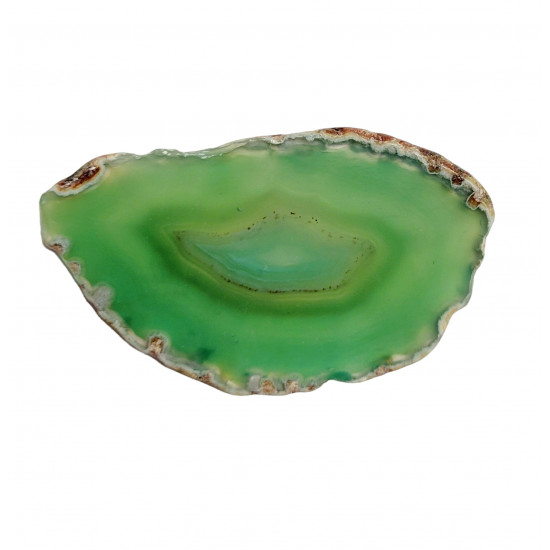 Tranche d'agate verte