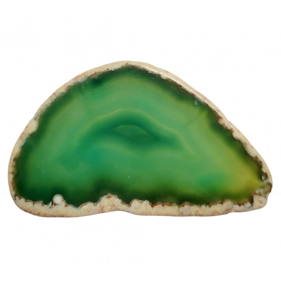 Tranche d'agate verte