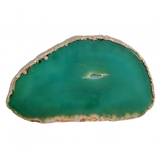 Tranche d'agate verte