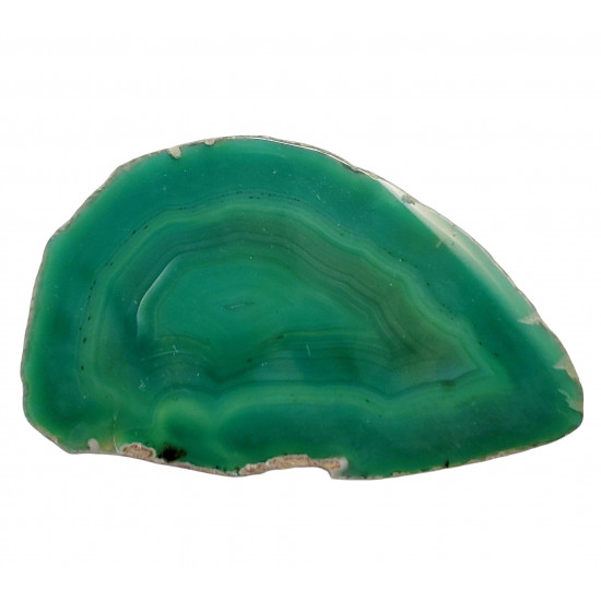 Tranche d'agate verte