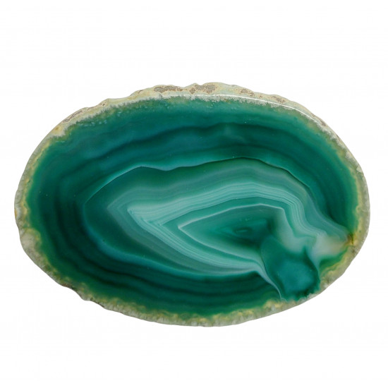 Tranche d'agate verte