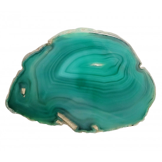 Tranche d'agate verte