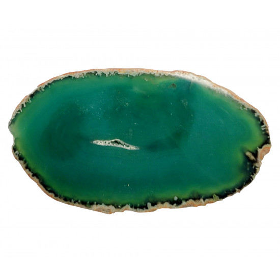 Tranche d'agate verte