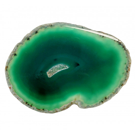 Tranche d'agate verte