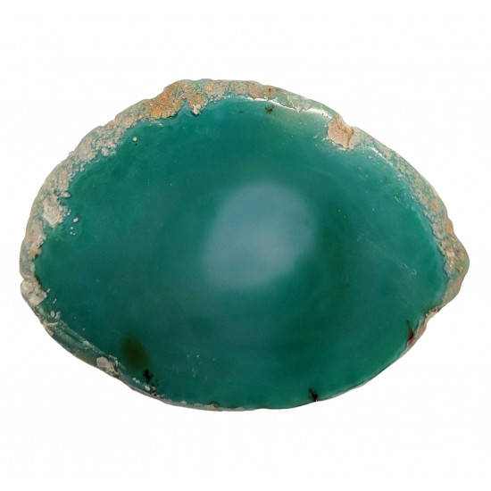 Tranche d'agate verte