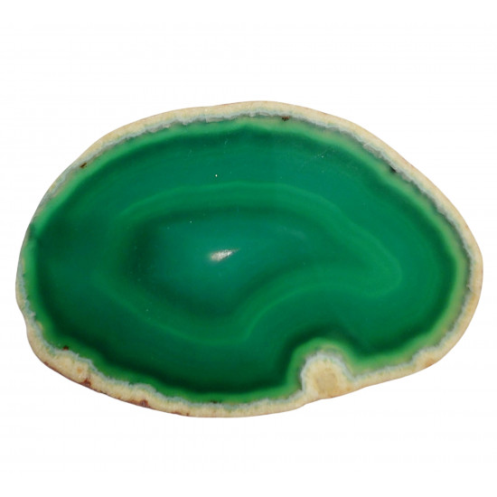Tranche d'agate verte