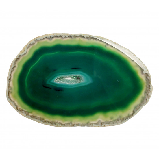 Tranche d'agate verte