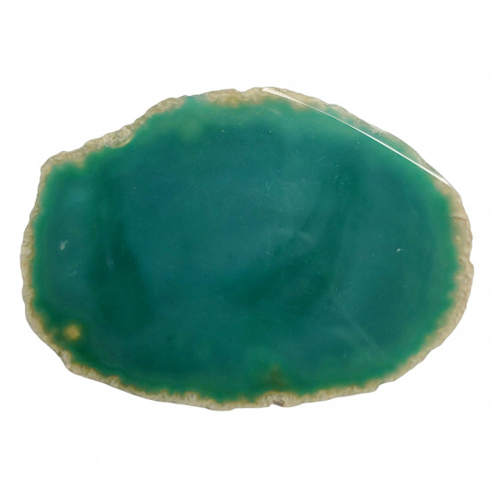 Tranche d'agate verte