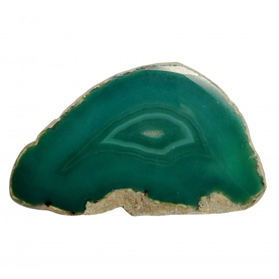 Tranche d'agate verte